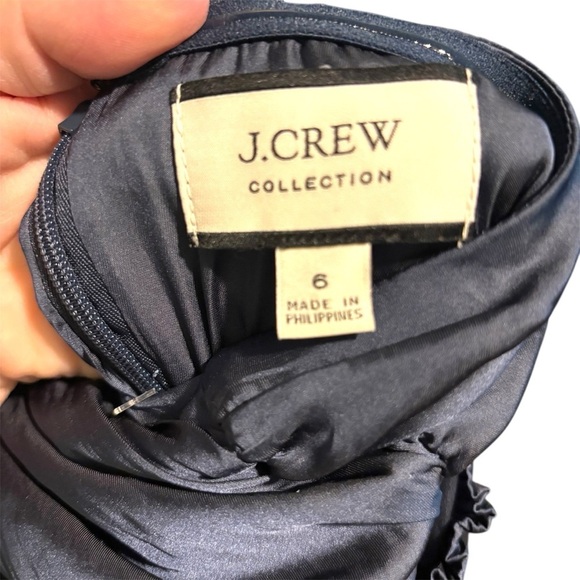 J Crew Cutout dress featherweight Saturn Elegant Blue Halter Maxi Dress Sz 6 - Picture 8 of 12